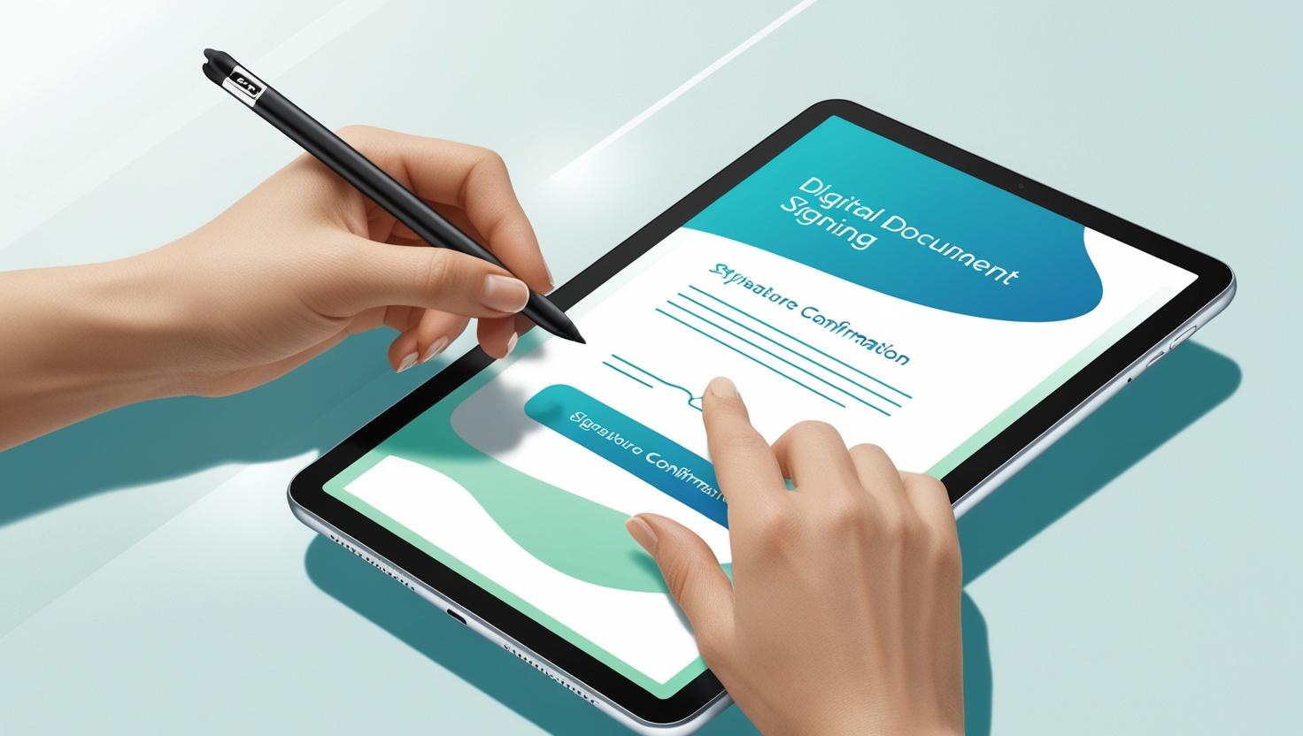 Digital document signing illustration
